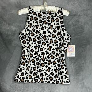 NEW Lularoe Tank Top W Med Leopard Print Scuba Fabric Athleisure Layer Piece